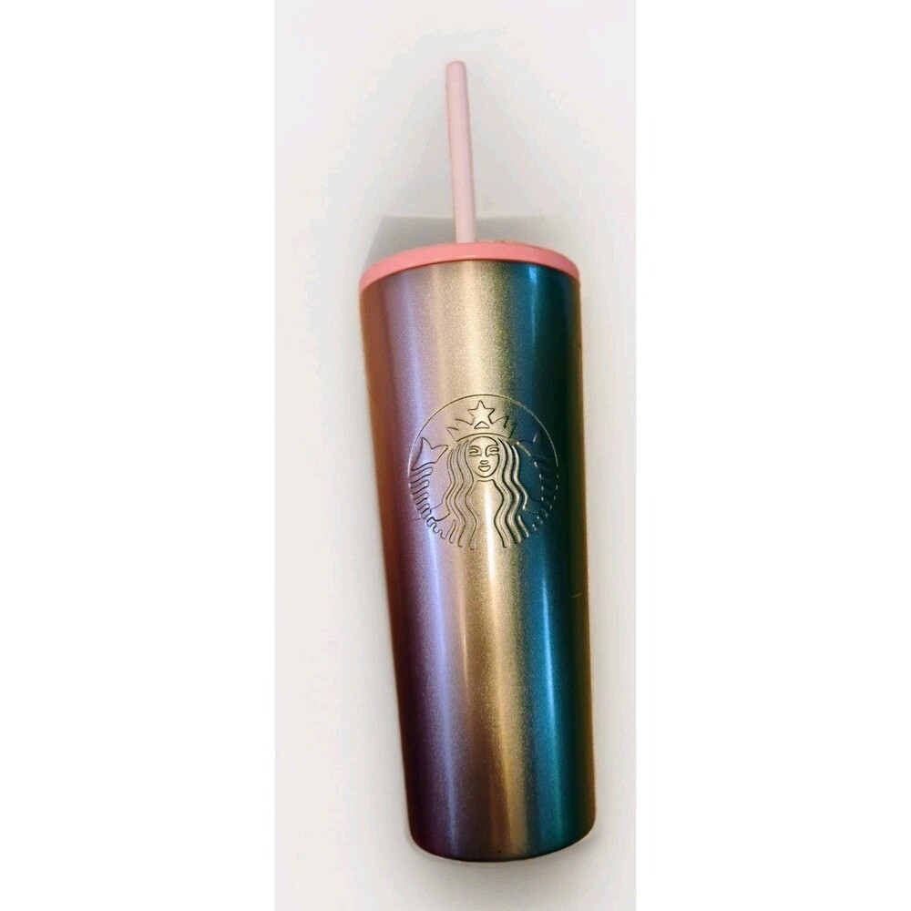 Starbucks 2021 Holiday Stainless Steel Ombre Tumbler Grande 16oz - Scratched